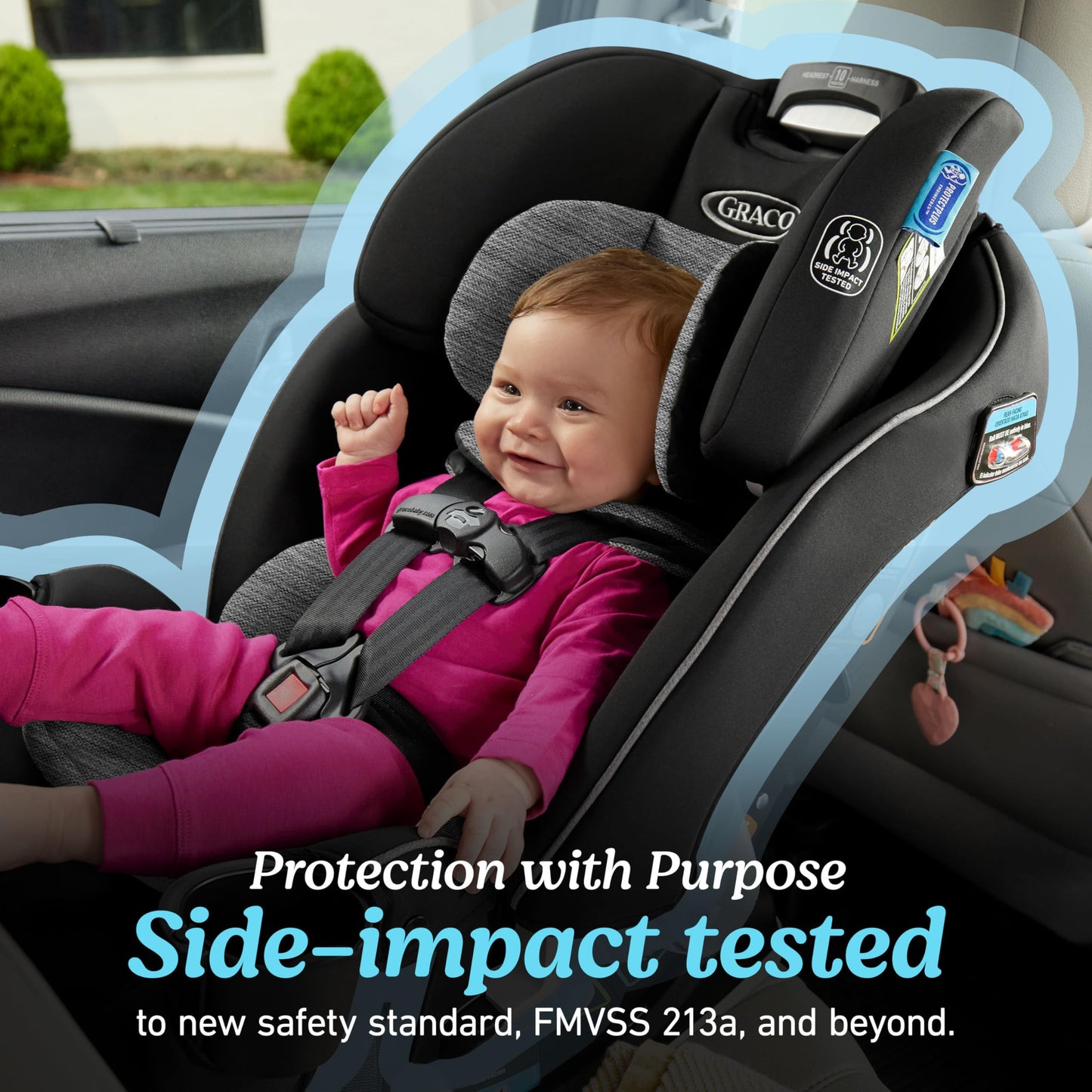 GRACO Slimfit 3 in 1 Convertible Car Seat - Space-Saving Comfort